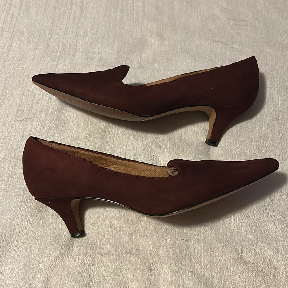 Clarks Burgundy Women's Flats - Picture 9 of 10